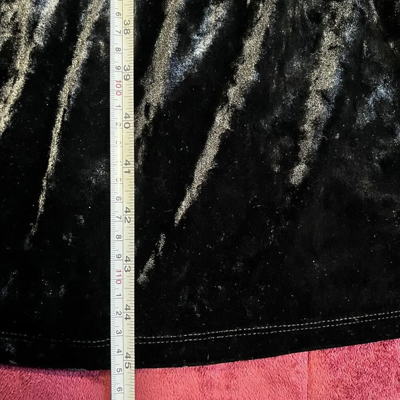 Who What Wear Black Velvet Dress Size Small Midi Short Sleeve Party Holiday - Picture 14 of 14